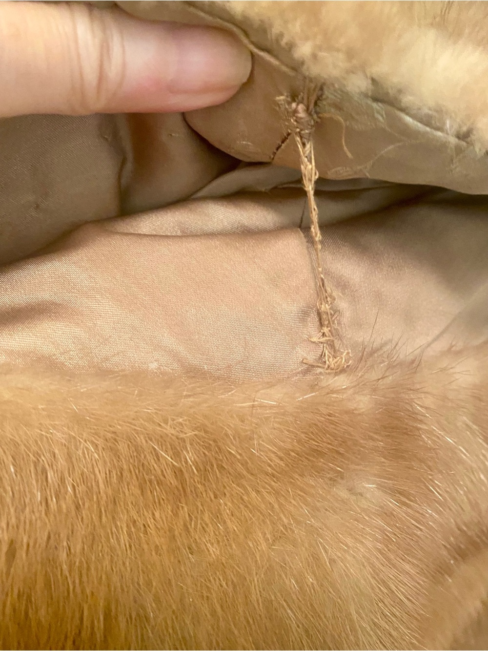 Vintage Genuine Mink Fur Stole Shawl Cape – Honey Blonde / Pastel Brown EUC - Picture 5 of 8